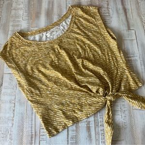 ANTHROPOLOGIE Front-Tie Muscle Shirt, Size M